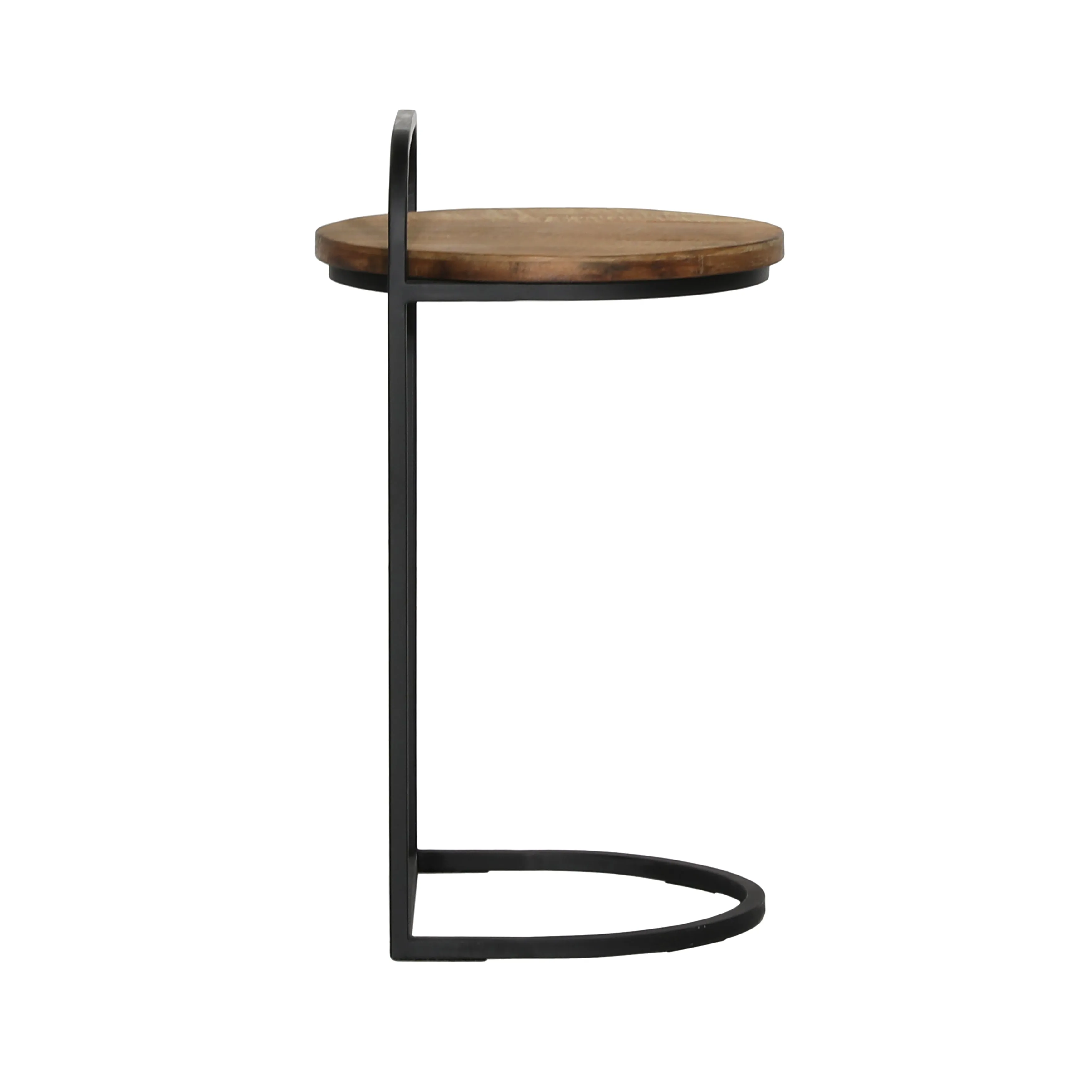 Sleek Tech Station: Modern Teak End Table