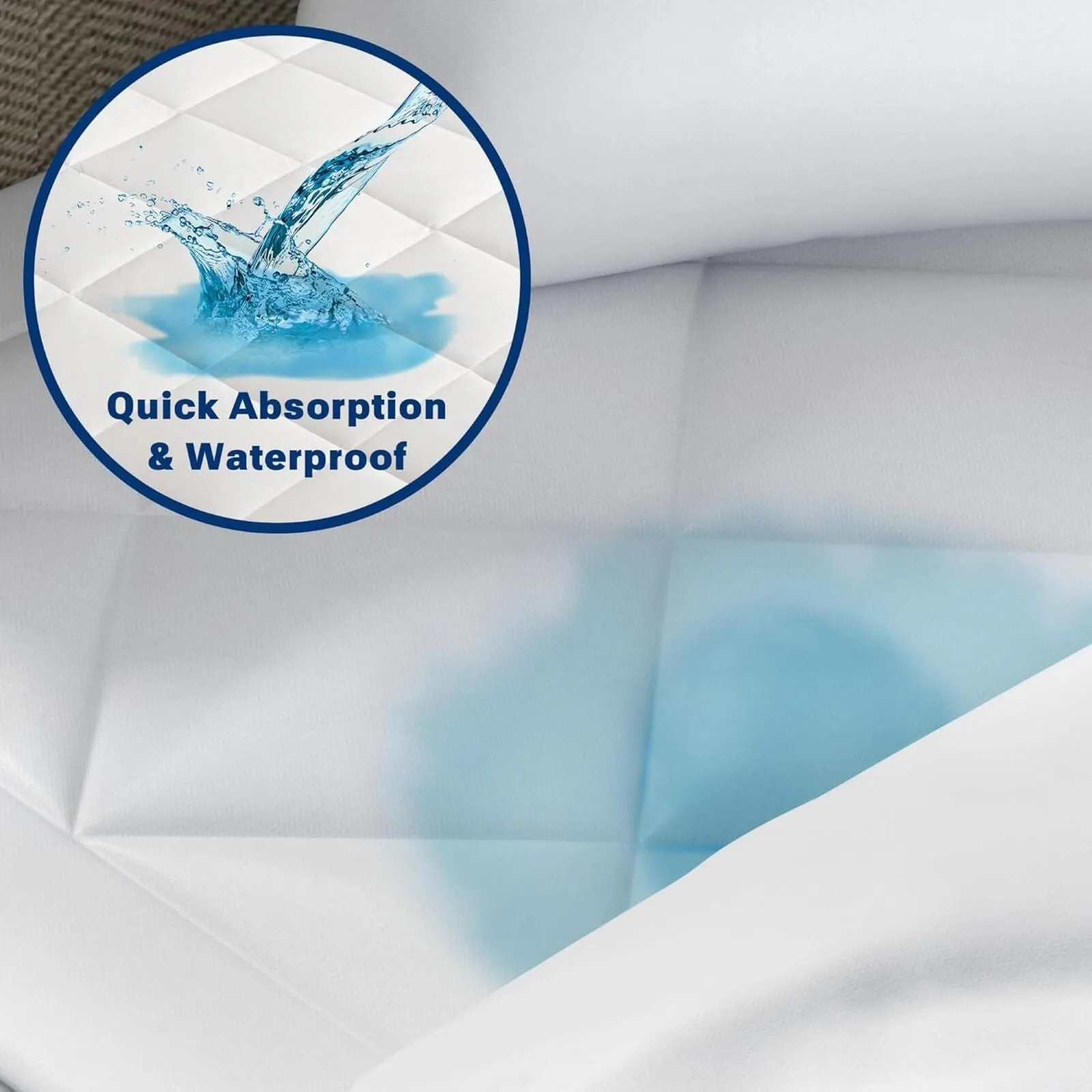 Sleep Philosophy 3M Scotchgard Waterproof Mattress Protector Pad White Twin XL