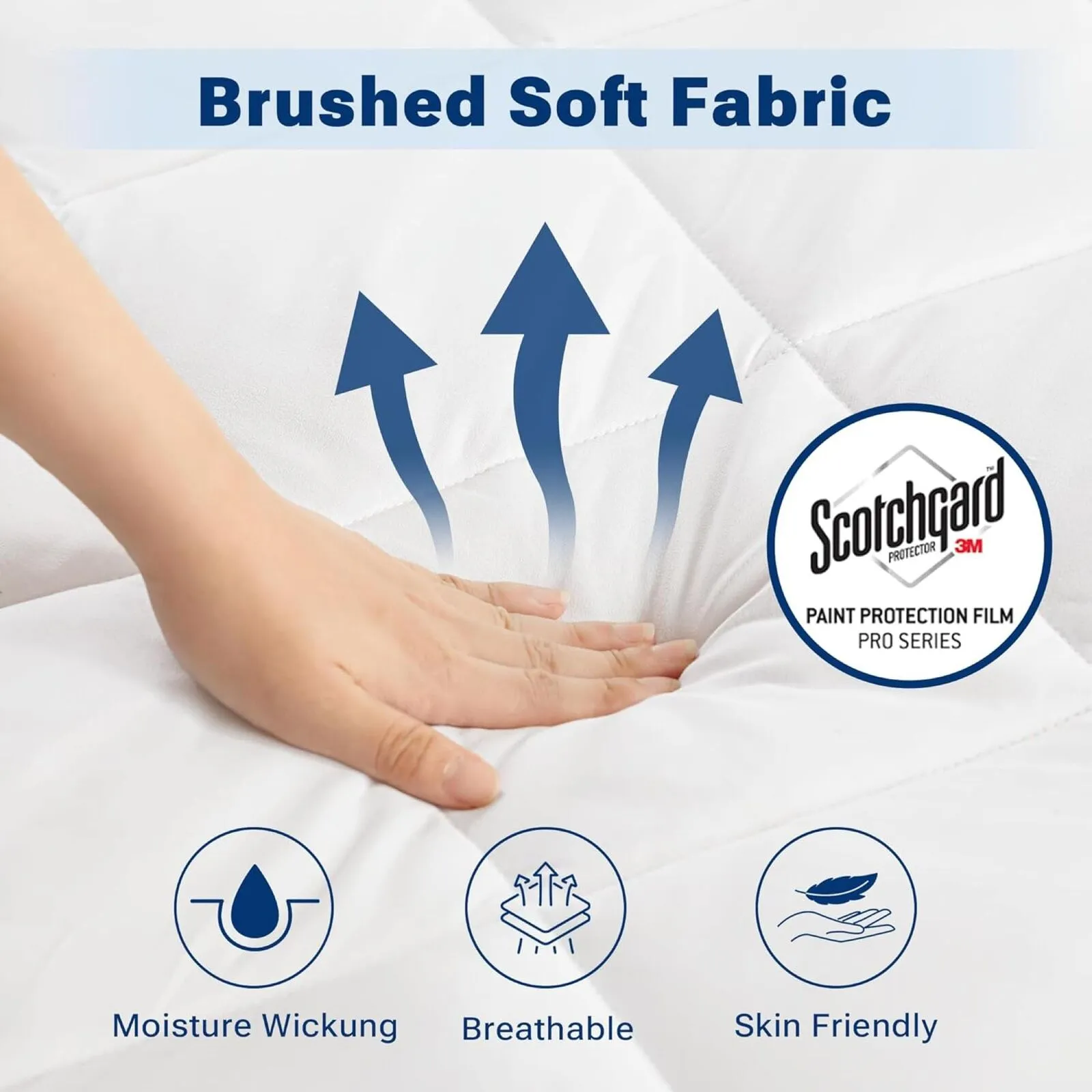 Sleep Philosophy 3M Scotchgard Waterproof Mattress Protector Pad White Twin XL