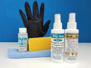 Slip Grip - Buff to Grip Friction Sealer & Cleaners   Starter Tool Kit & 4-Gal: Cleaner mix
