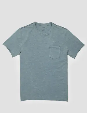 Slub Cotton Pocket Tee in Indigo
