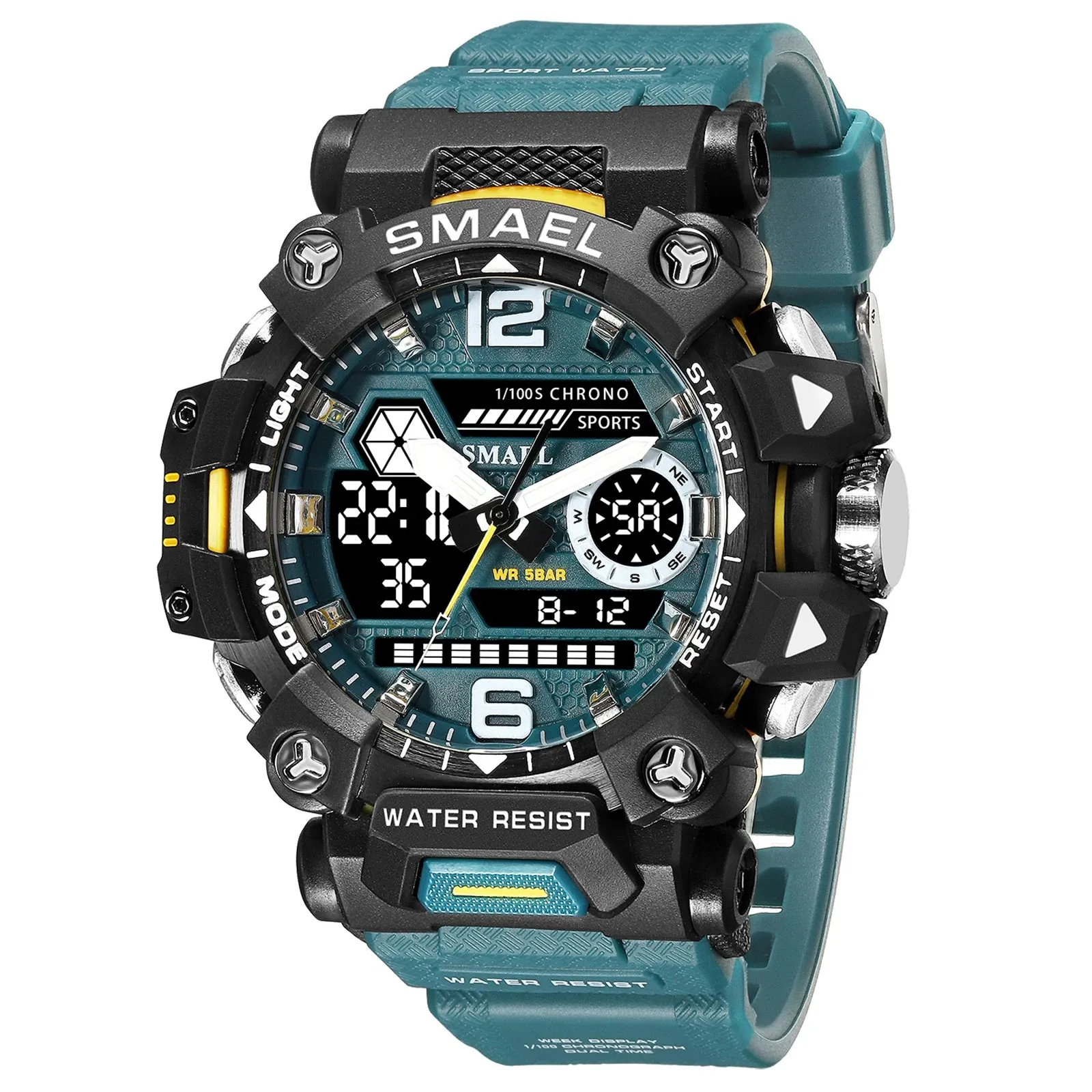 SMAEL Dual Display Waterproof Sports Watch