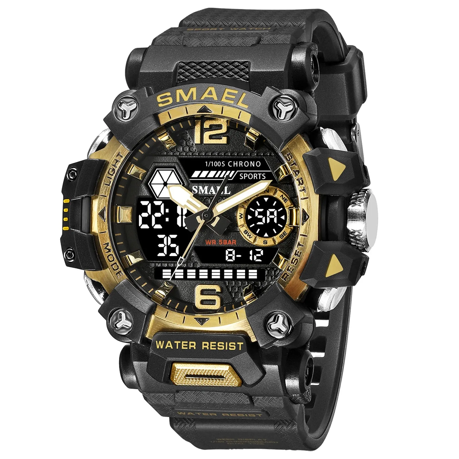 SMAEL Dual Display Waterproof Sports Watch