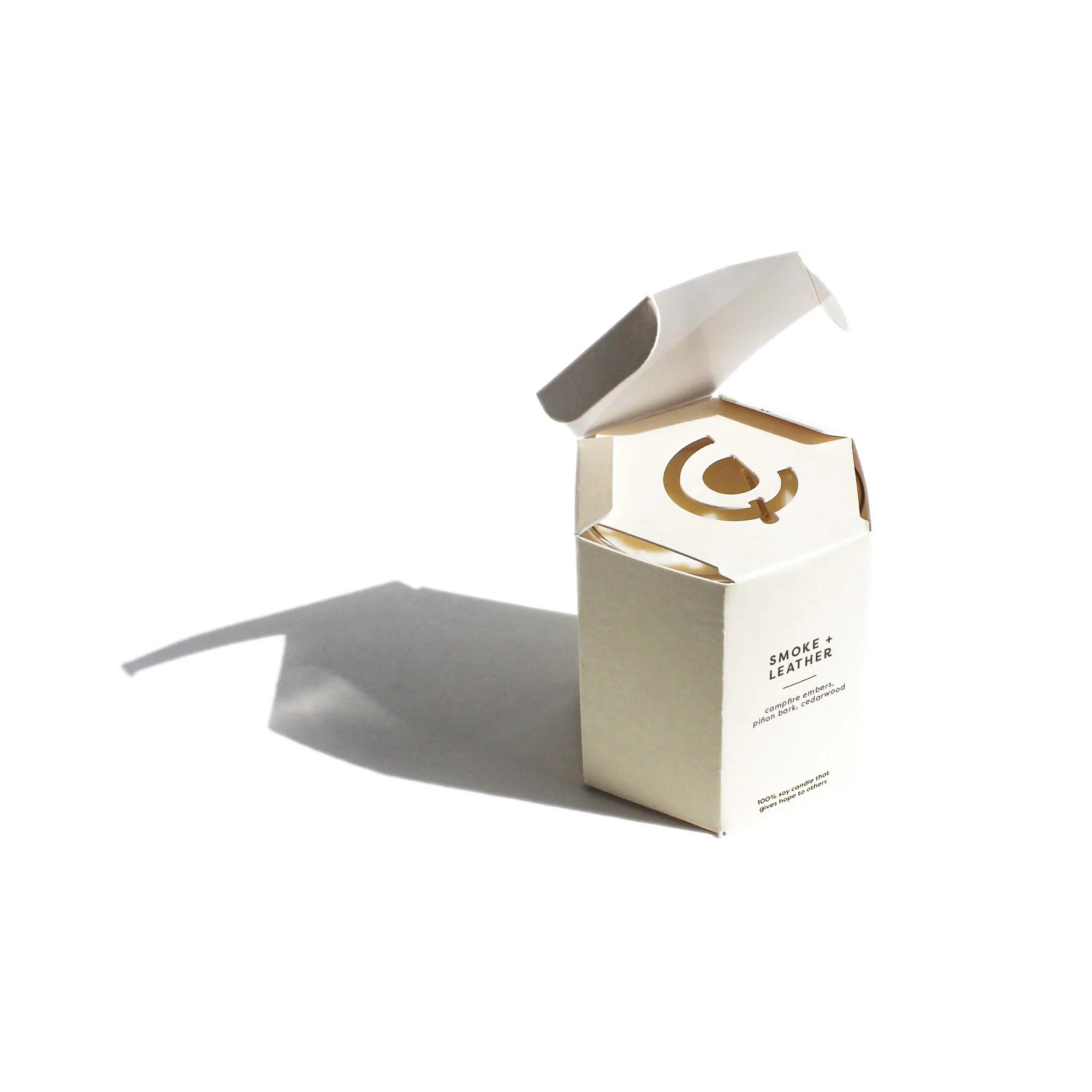 Smoke   Leather - Glass Tumbler Soy Candle