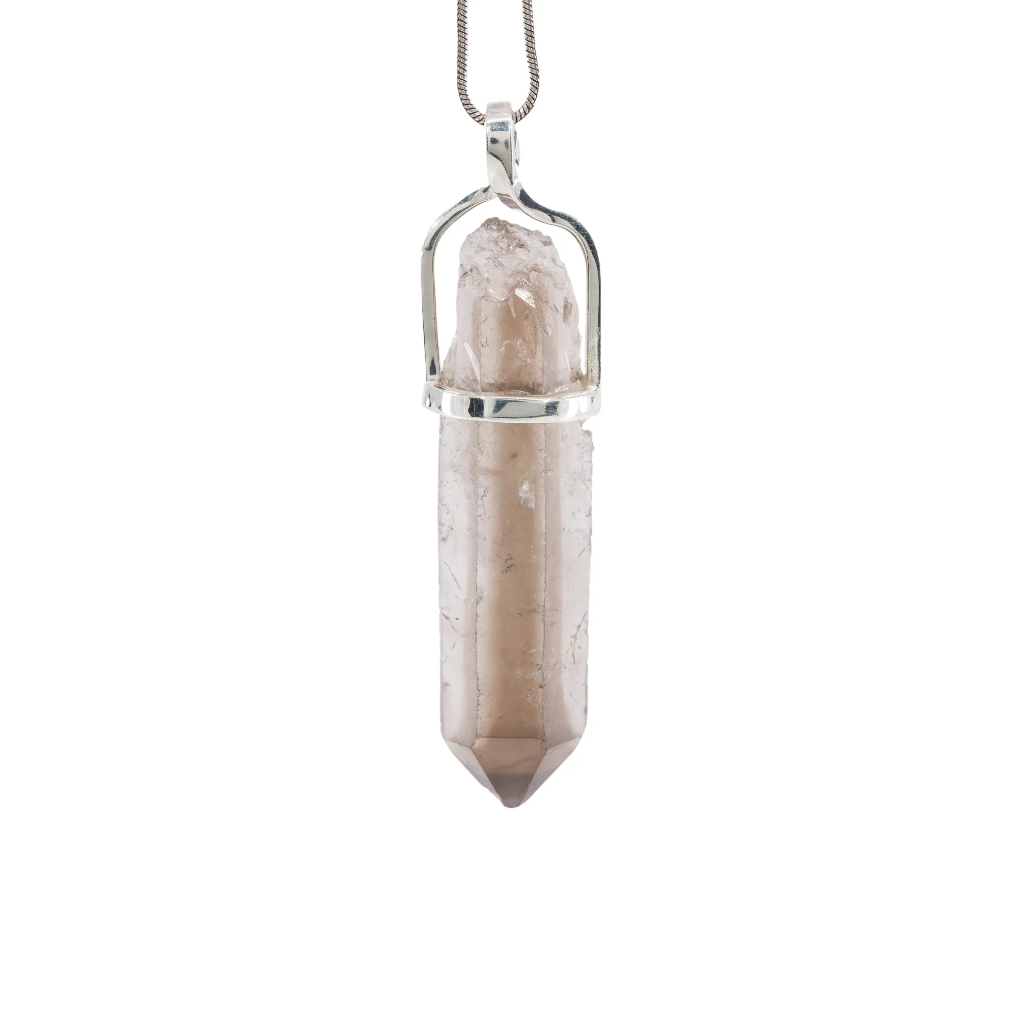Smoky Quartz 41.99ct Sterling Silver Handcrafted Natural Crystal Pendant