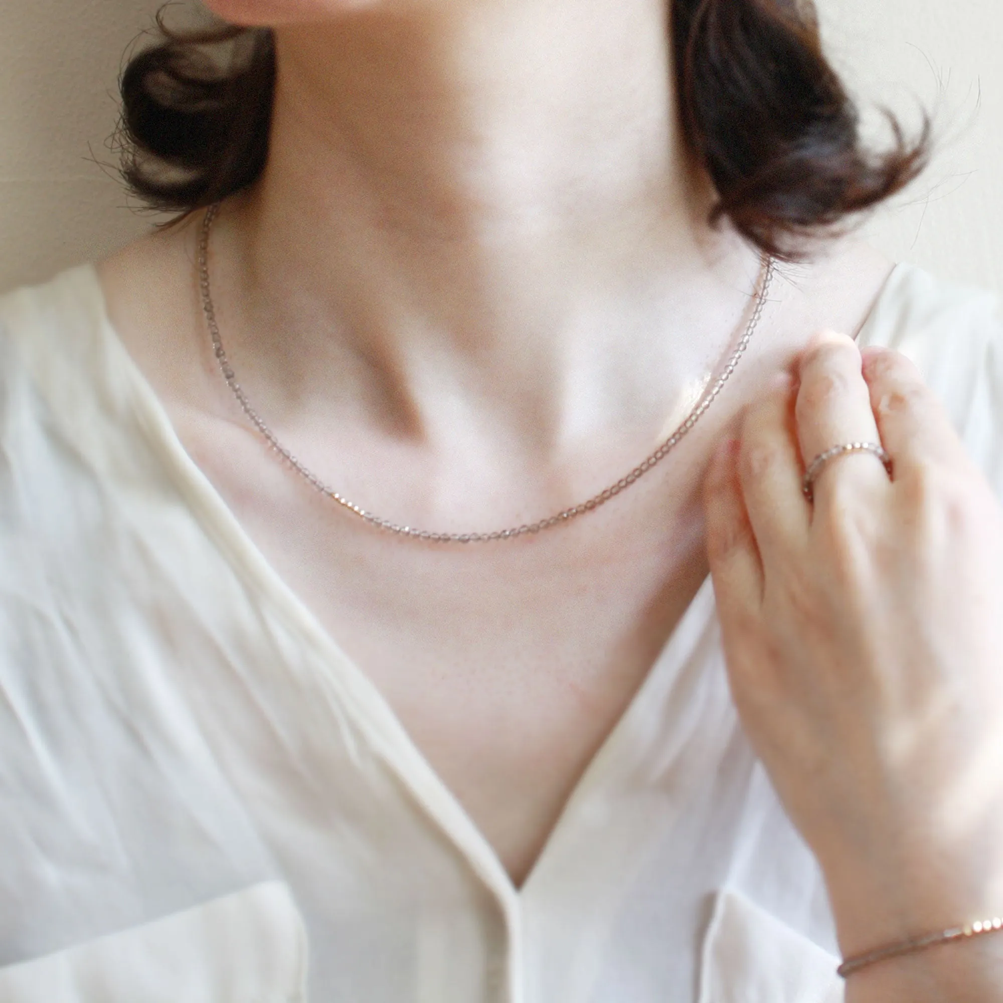 Smoky Quartz Choker Necklace