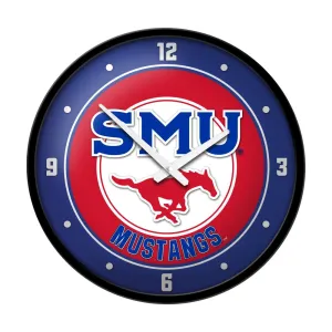 SMU Mustangs: Modern Disc Wall Clock