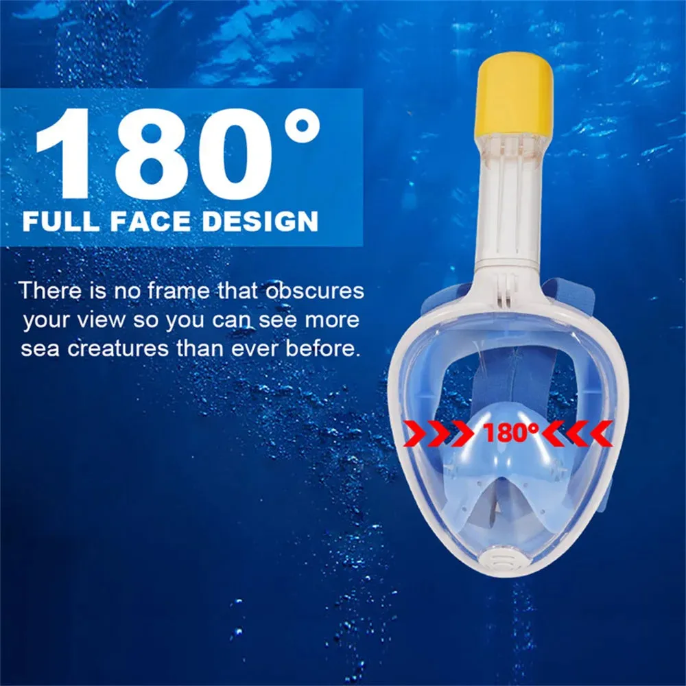 Snorkelling Mask Double Tube Silicone Full Dry Diving Adult Swimming Goggles