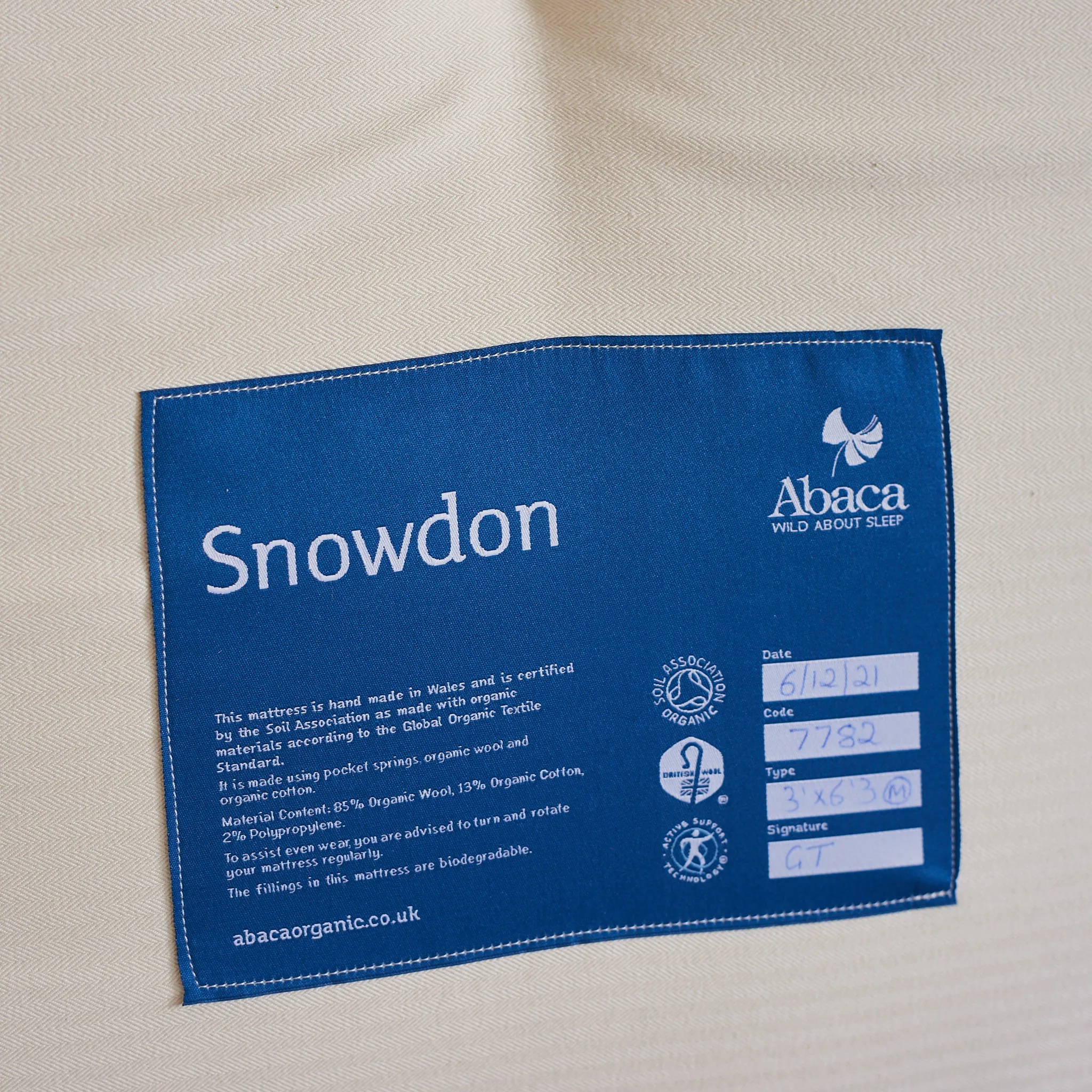 Snowdon Organic Pocket Sprung Mattress