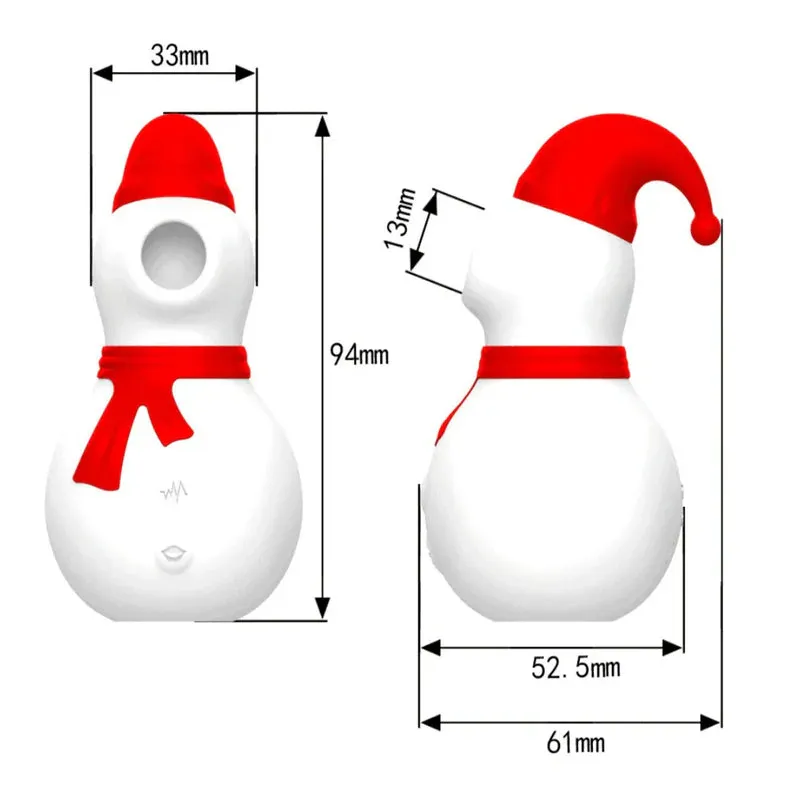 Snowman Pro Christmas Sex Toy: 10 Intense Sucking Frequencies, Waterproof & USB Rechargeable Clitoral Vibrator