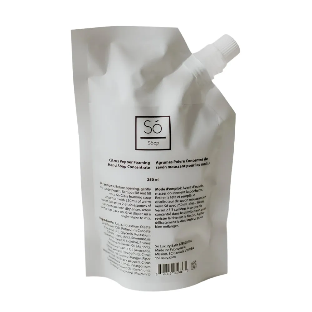 So Luxury Foaming Hand Soap Concentrate (Citrus Pepper) - FINAL SALE