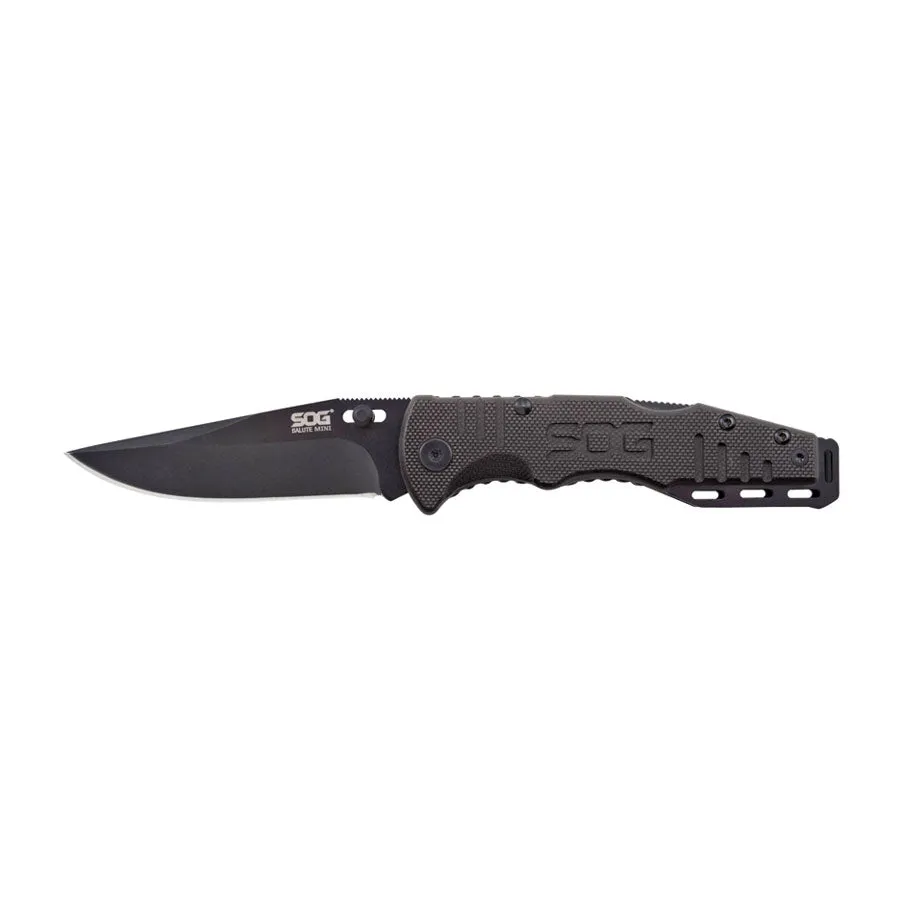 SOG Salute Mini Black Plain Edge Knife