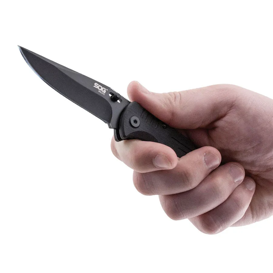 SOG Salute Mini Black Plain Edge Knife
