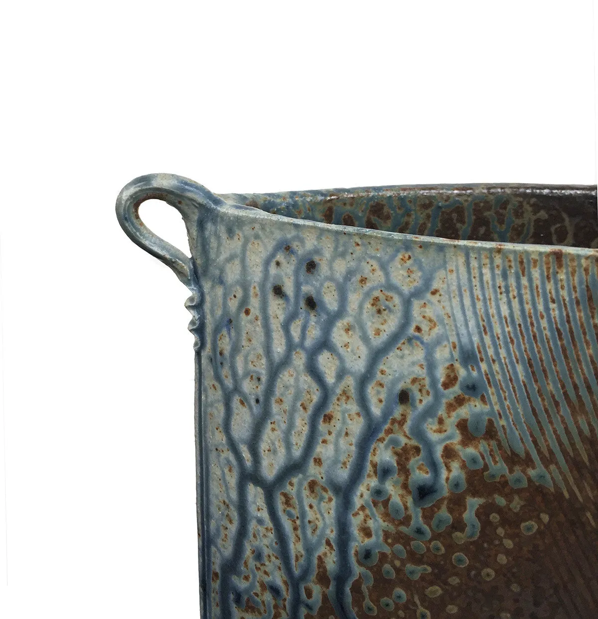 SOLD Richard Aerni Studio Pottery Ash-Glazed Stoneware Vase Vessel, 1988