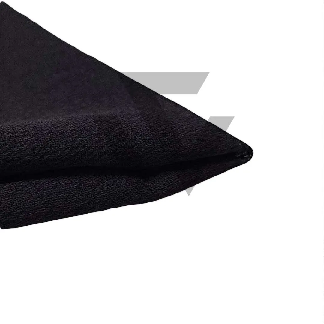 Solid Black Chiffon Scarf