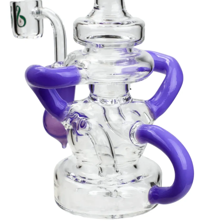 Soul Glass 2-in-1 Bent Neck Recycler 8"