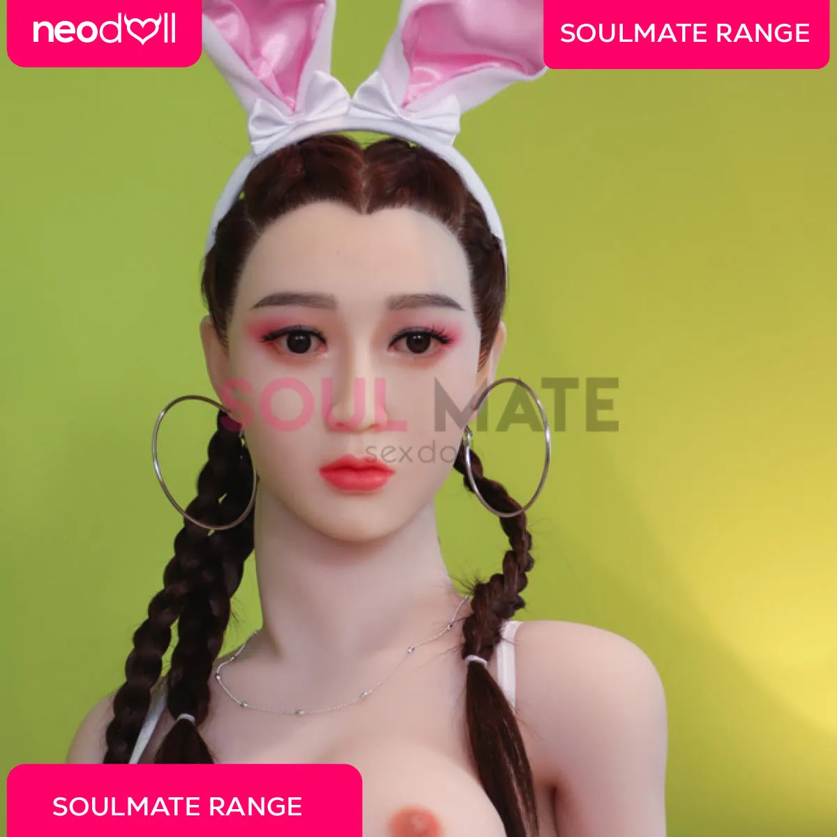 SoulMate - Silicone Jocelyn - Silicone TPE Hybrid Sex Doll - Implanted Hair - 155cm - White