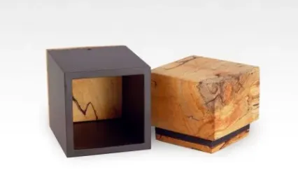 Spalted Birch Cremation Keepsake Urn