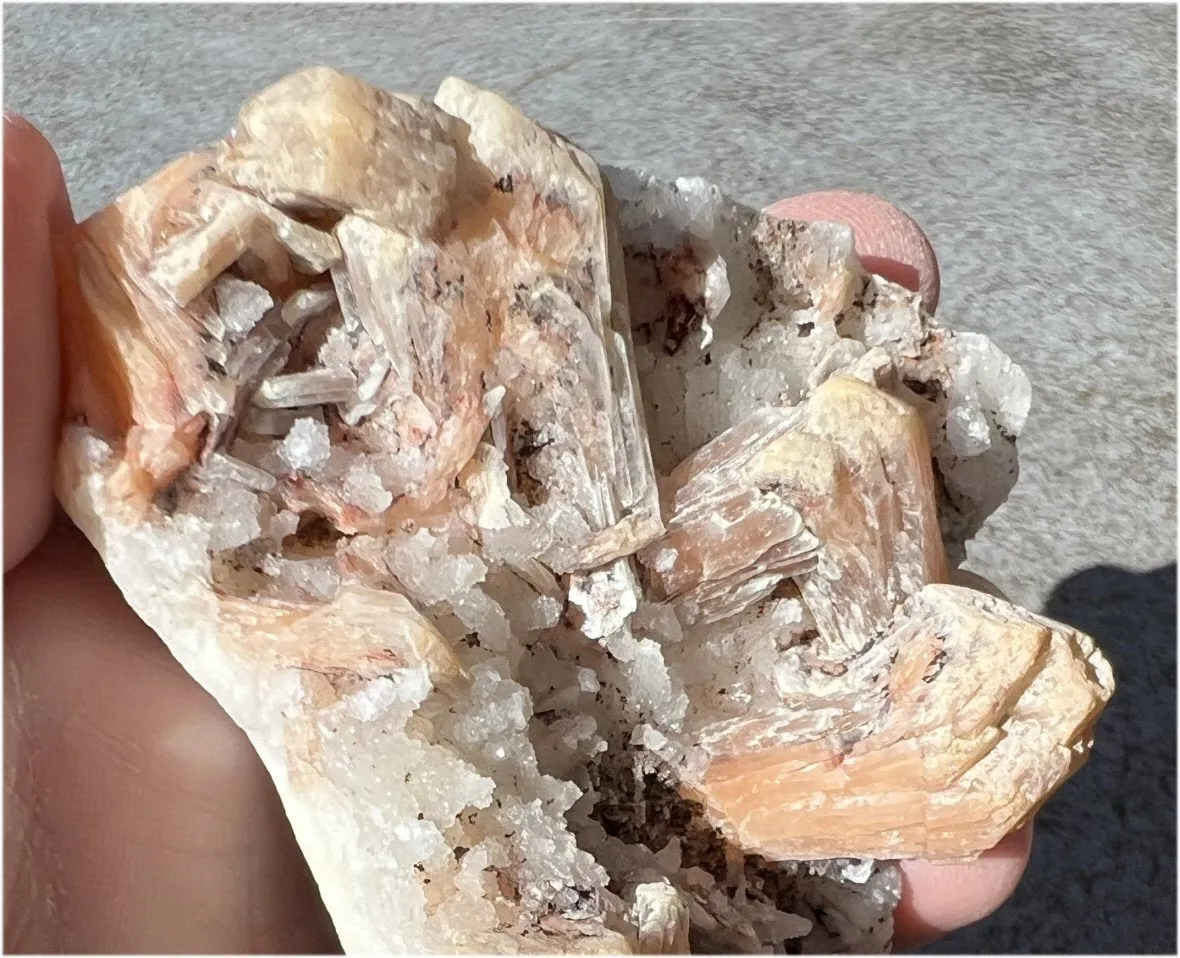 ~Sparkly~ Orange STILBITE   Druzy Quartz Specimen - Intuition, Creativity
