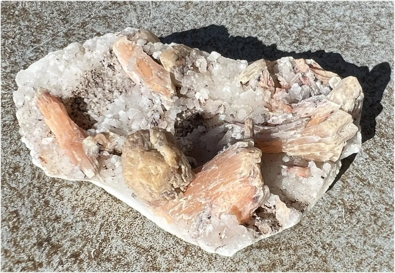 ~Sparkly~ Orange STILBITE   Druzy Quartz Specimen - Intuition, Creativity