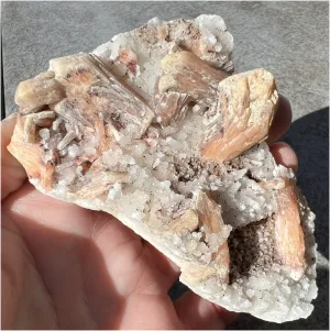 ~Sparkly~ Orange STILBITE   Druzy Quartz Specimen - Intuition, Creativity