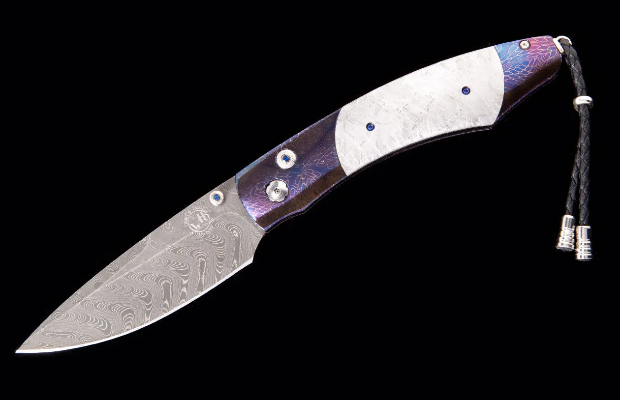 Spearpoint Spatial Pocket Knife with Gibeon Meteorite