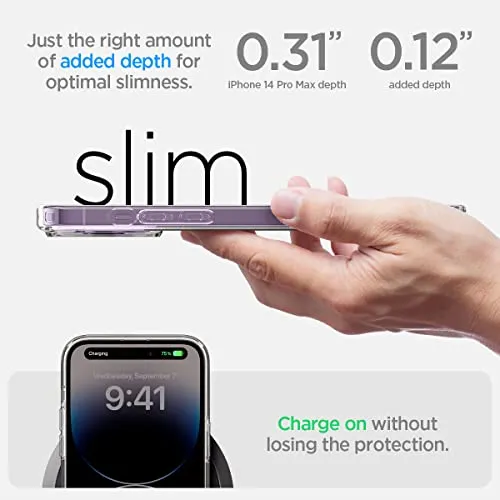 Spigen Ultra Hybrid [Anti-Yellowing Technology] Designed for iPhone 14 Pro Max Case (2022) - Crystal Clear