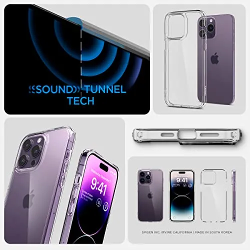 Spigen Ultra Hybrid [Anti-Yellowing Technology] Designed for iPhone 14 Pro Max Case (2022) - Crystal Clear