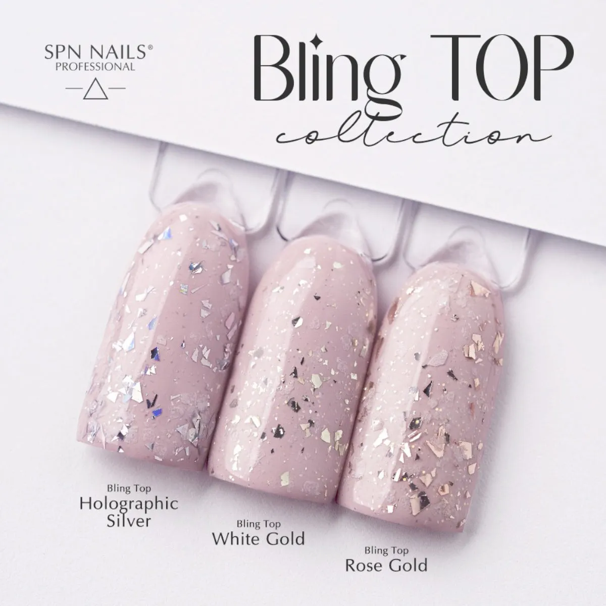 SPN Nails UV LaQ Bling Top Holographic Silver