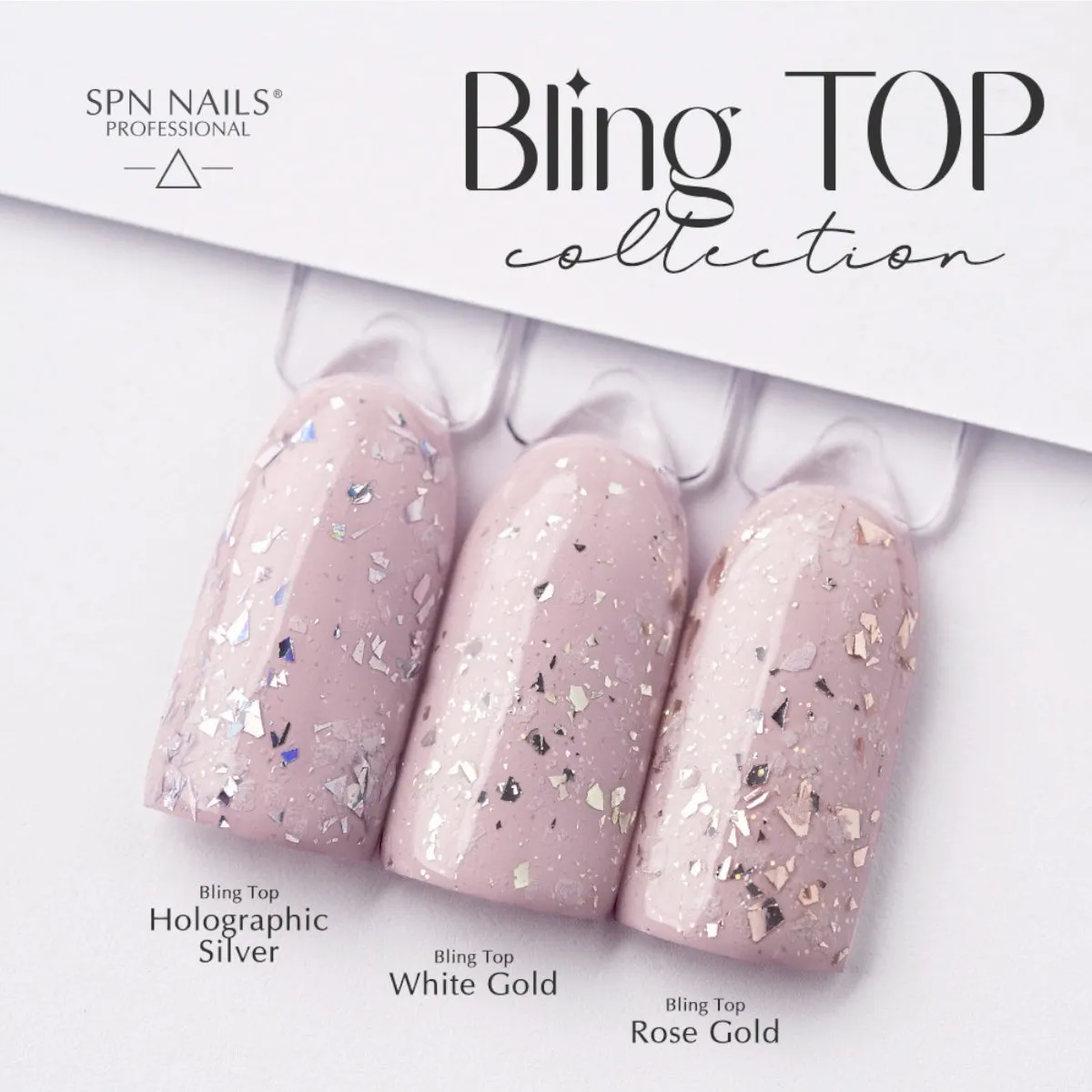 SPN Nails UV LaQ Bling Top Rose Gold