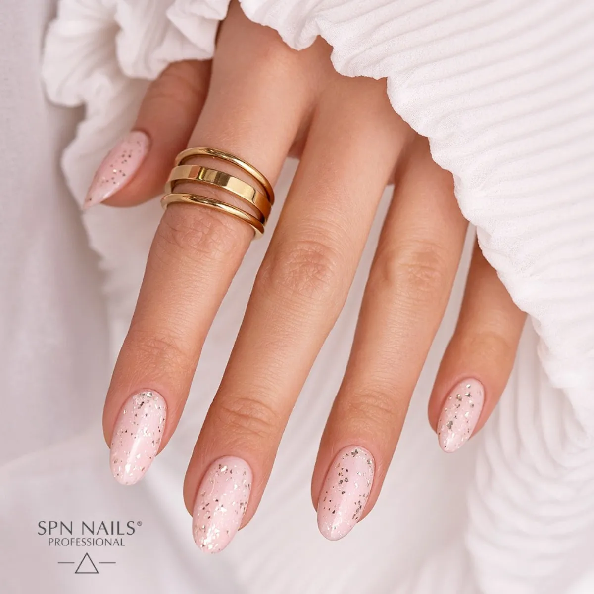 SPN Nails UV LaQ Bling Top White Gold