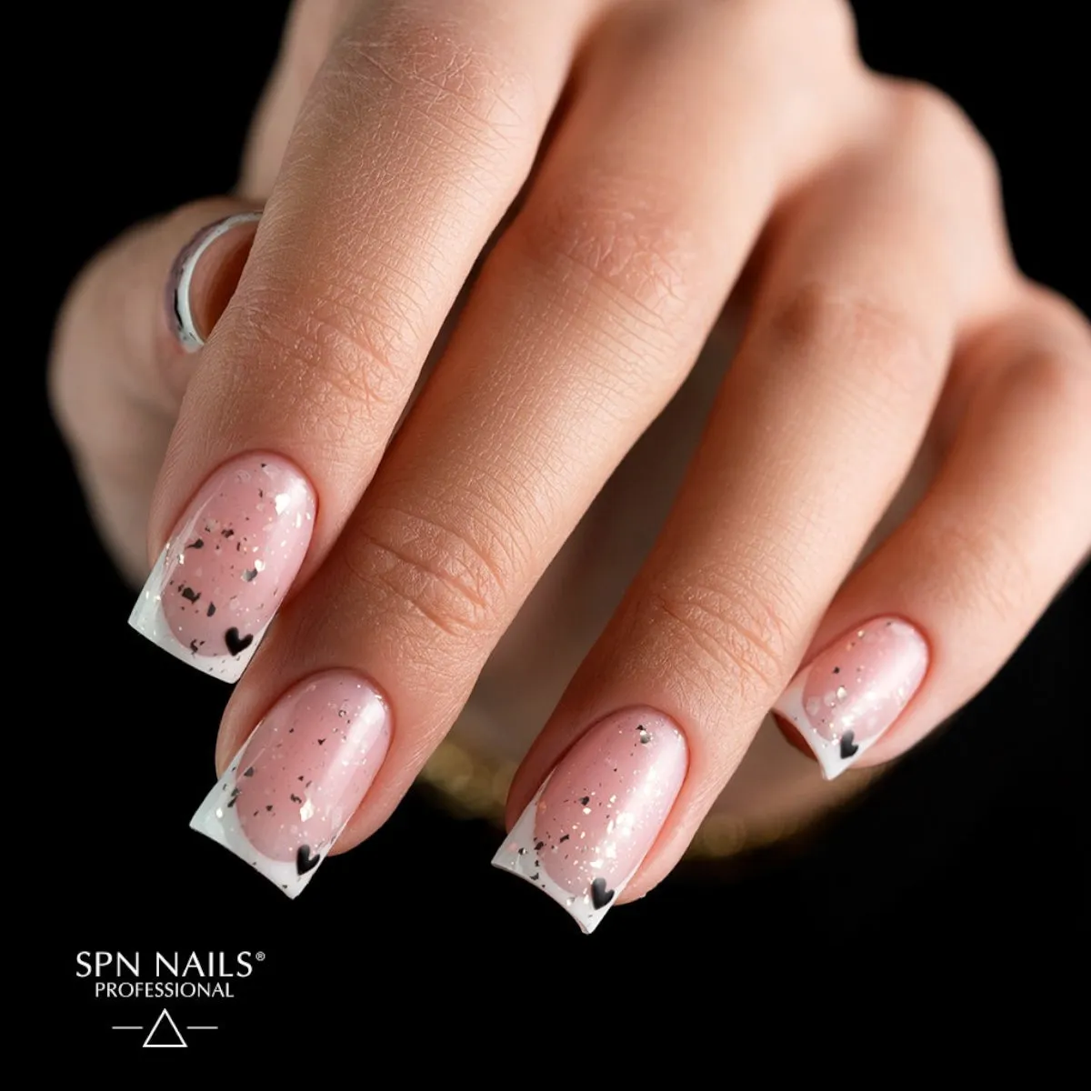 SPN Nails UV LaQ Bling Top White Gold