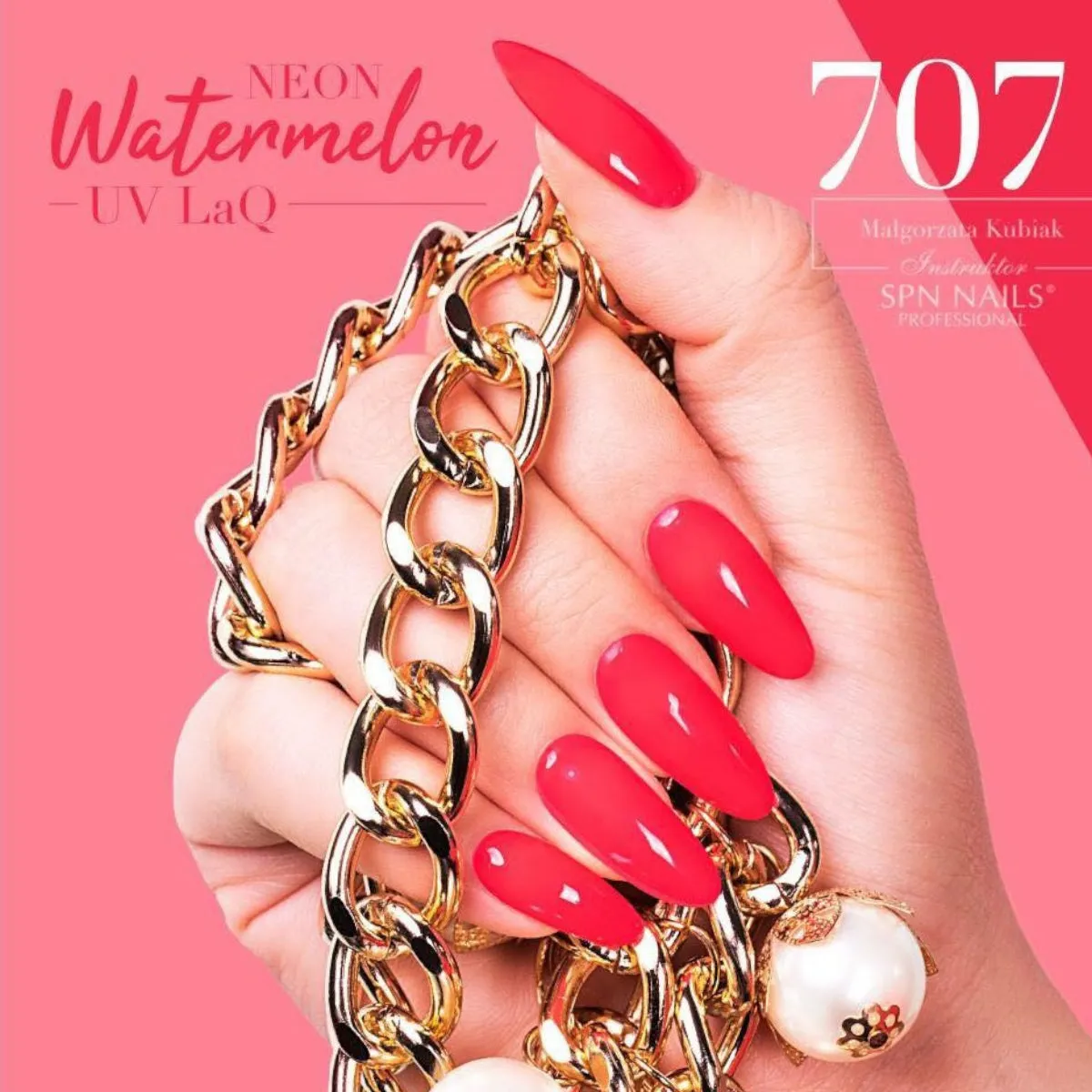 SPN Nails UV/LED Gel Polish 707 Neon Watermelon