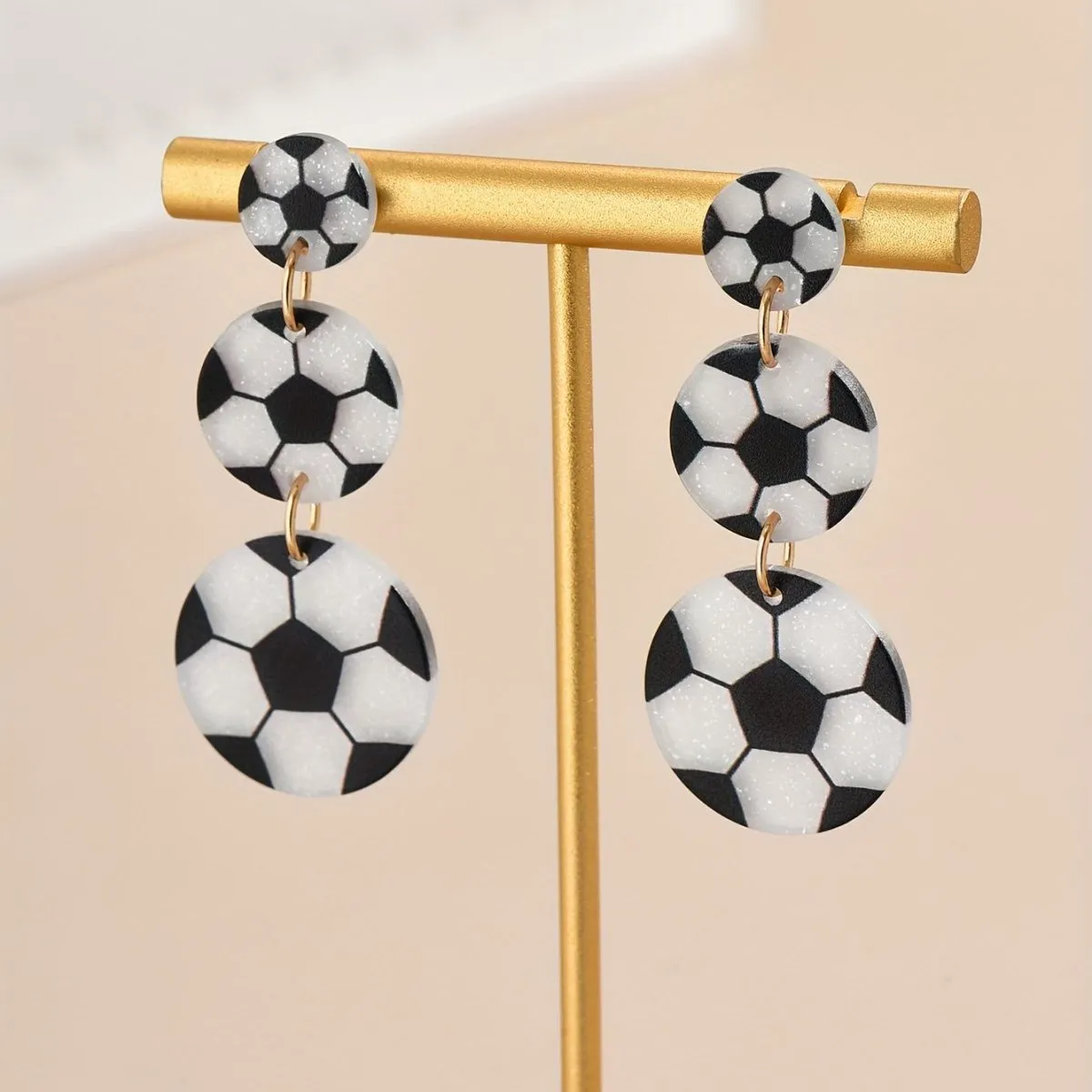 Sporty Chic Handmade Polymer Clay  Sports Ball Earrings