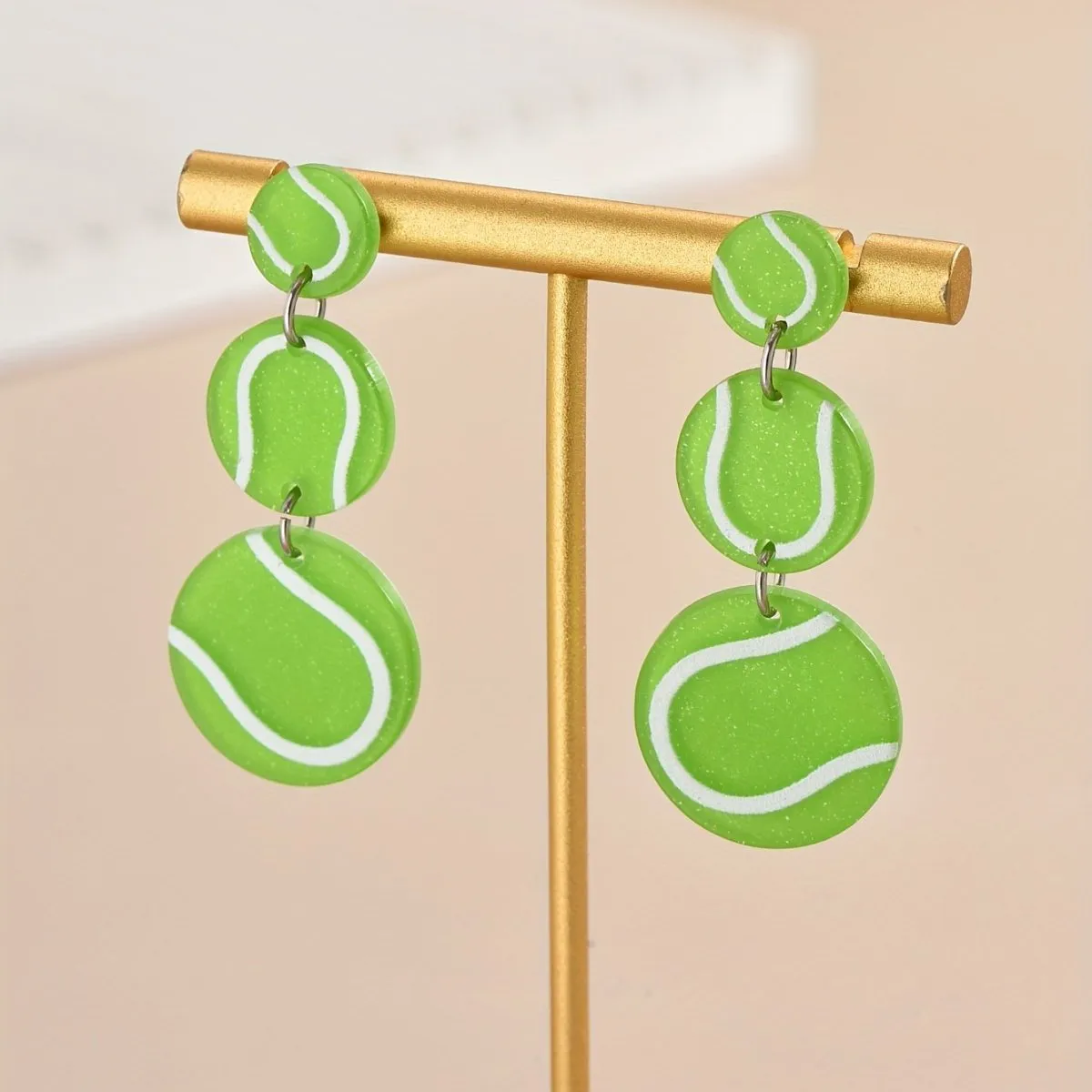 Sporty Chic Handmade Polymer Clay  Sports Ball Earrings