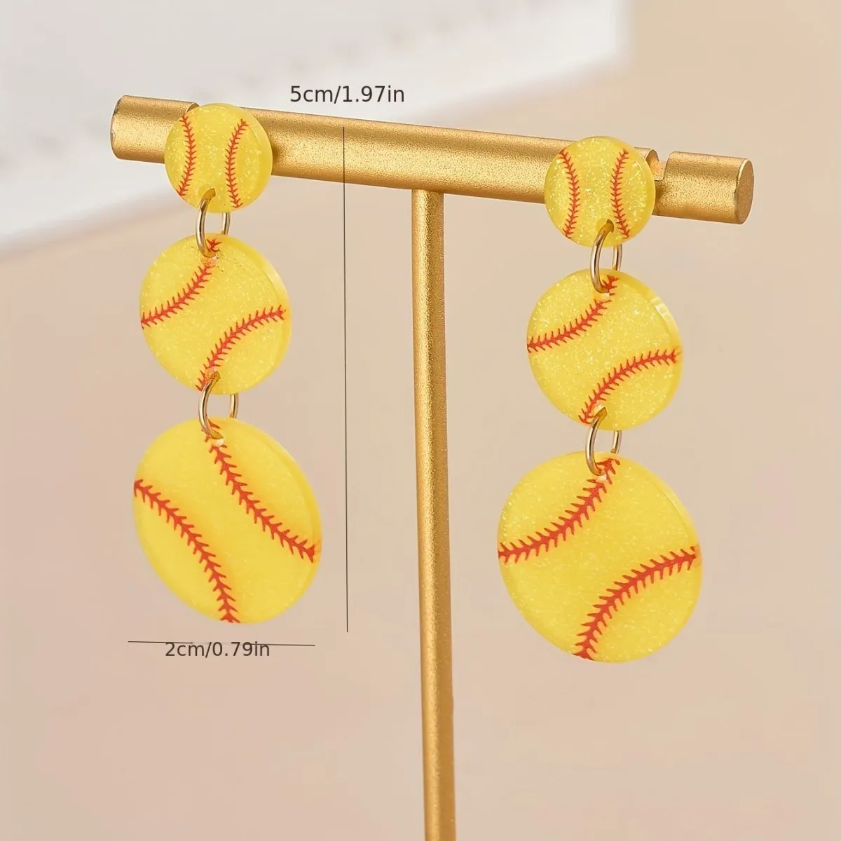 Sporty Chic Handmade Polymer Clay  Sports Ball Earrings