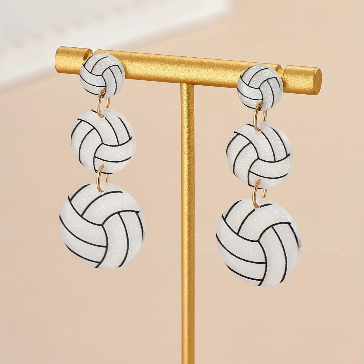 Sporty Chic Handmade Polymer Clay  Sports Ball Earrings