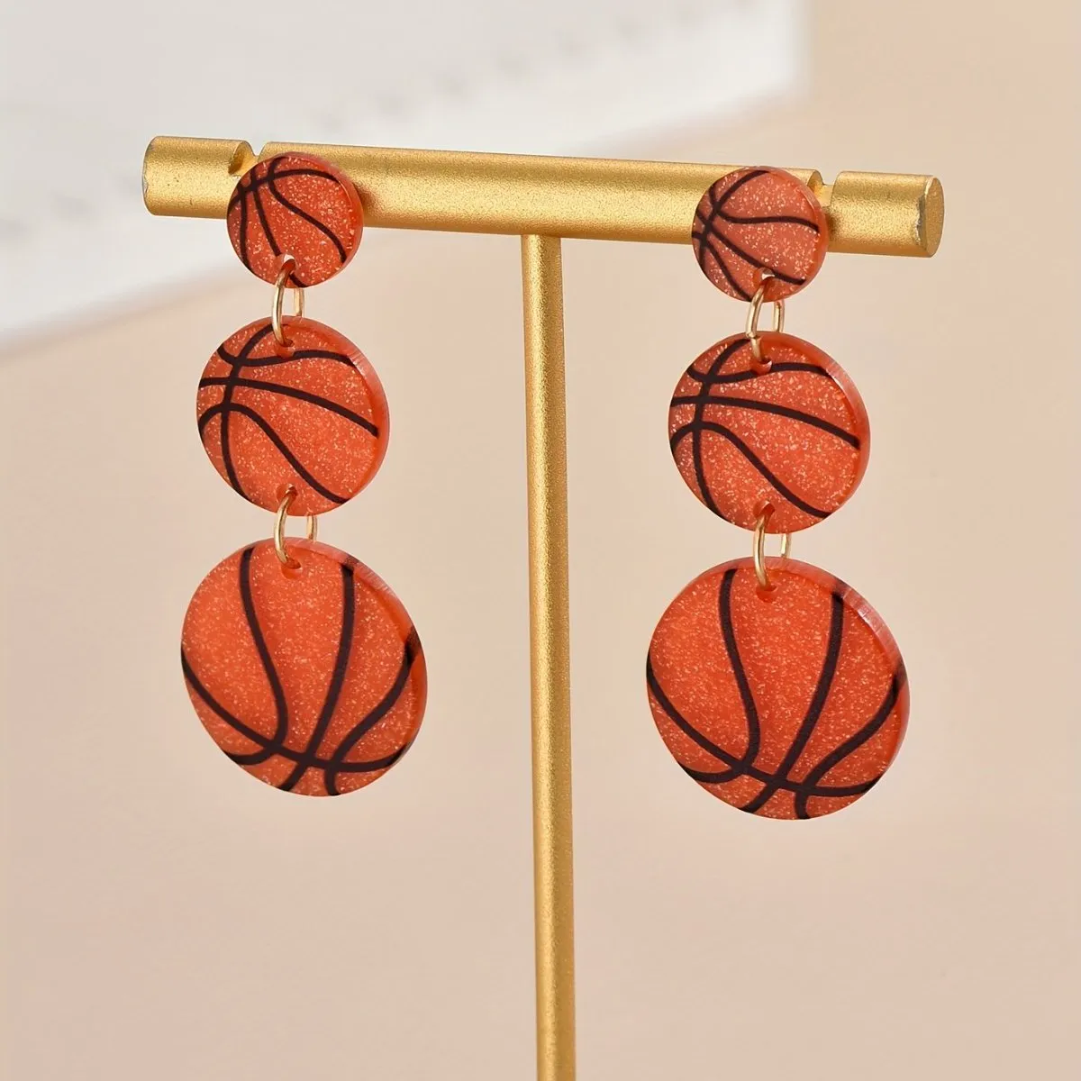 Sporty Chic Handmade Polymer Clay  Sports Ball Earrings