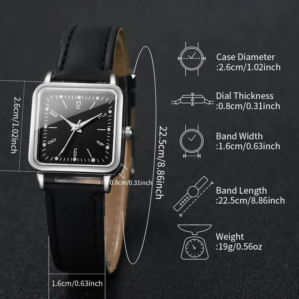 Square Women's Quartz Watch