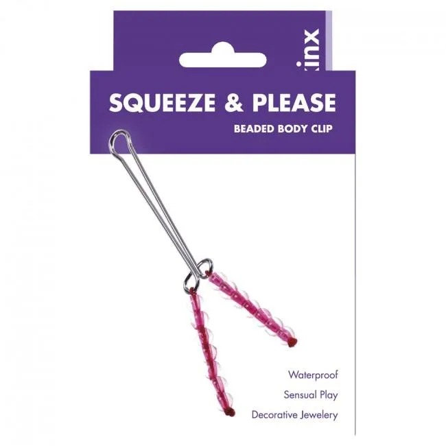 Squeeze & Please Beaded Body Clip - Waterproof Multi-Purpose Clip