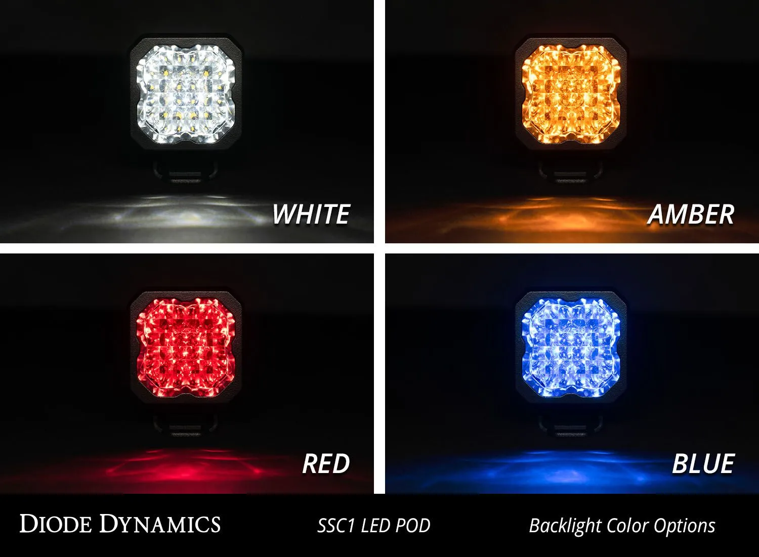 SSC1 White Sport Standard LED Pod (pair)