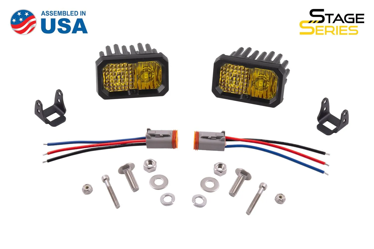 SSC2 SAE Yellow Sport Standard LED Pod (pair)