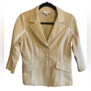 ST JOHN Sport Woman’s Crochet Detailed Blazer, Size P