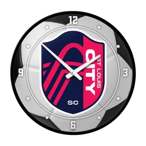 St. Louis CITY SC: Soccer Ball - Modern Disc Wall Clock