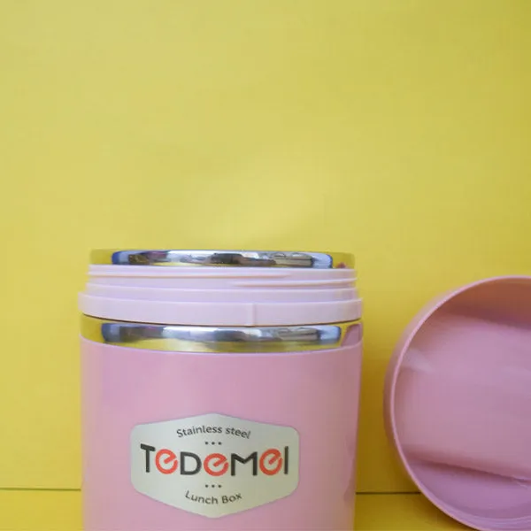 Stainless Steel Lunch Containers with Handle, Insulated Lunch Box Stay Hot 3h, Leak-proof Food Containers for Adults, Teens, Work, School. ( Price For 1 Piece)