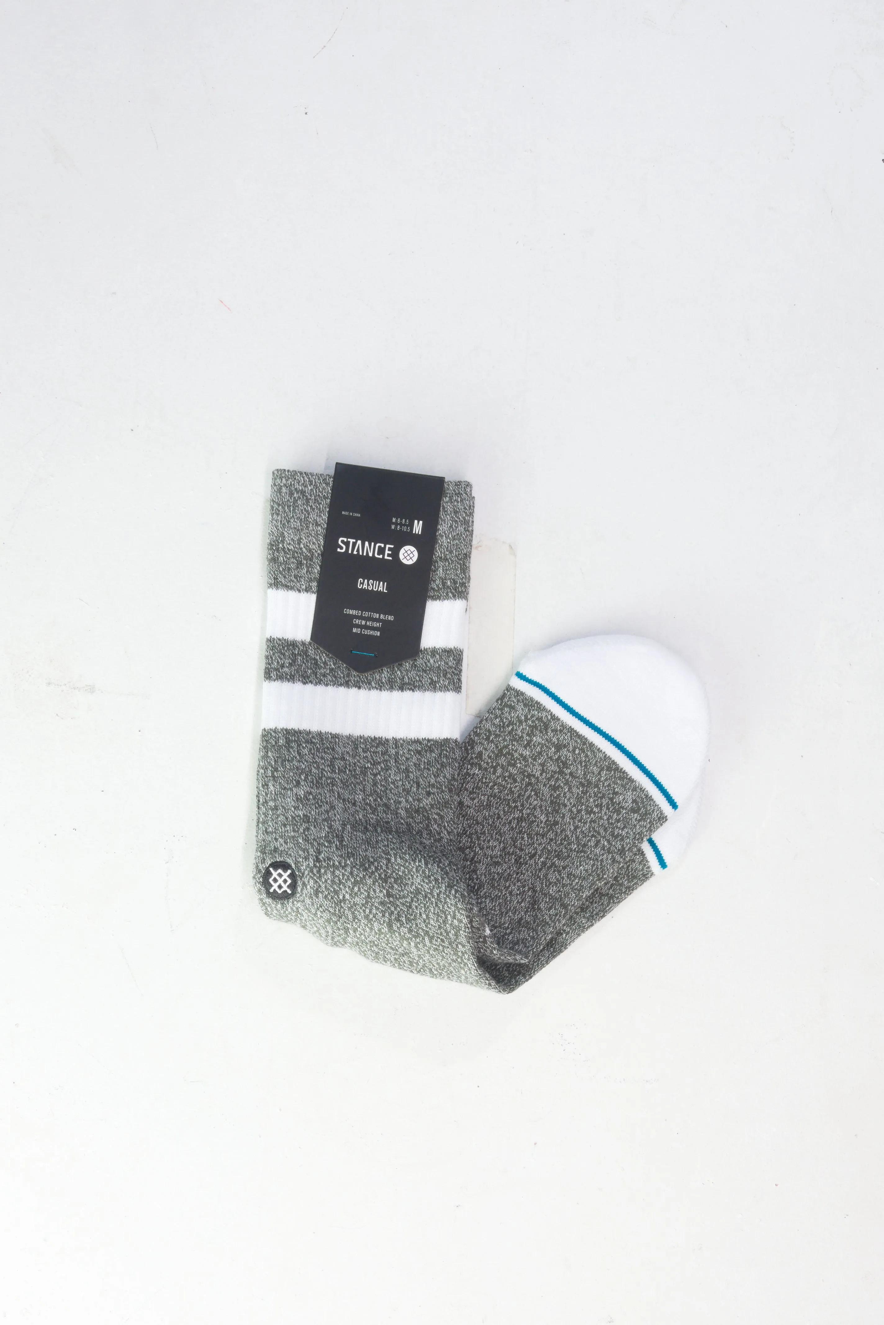 Stance - Joven Crew Sock - Grey / White