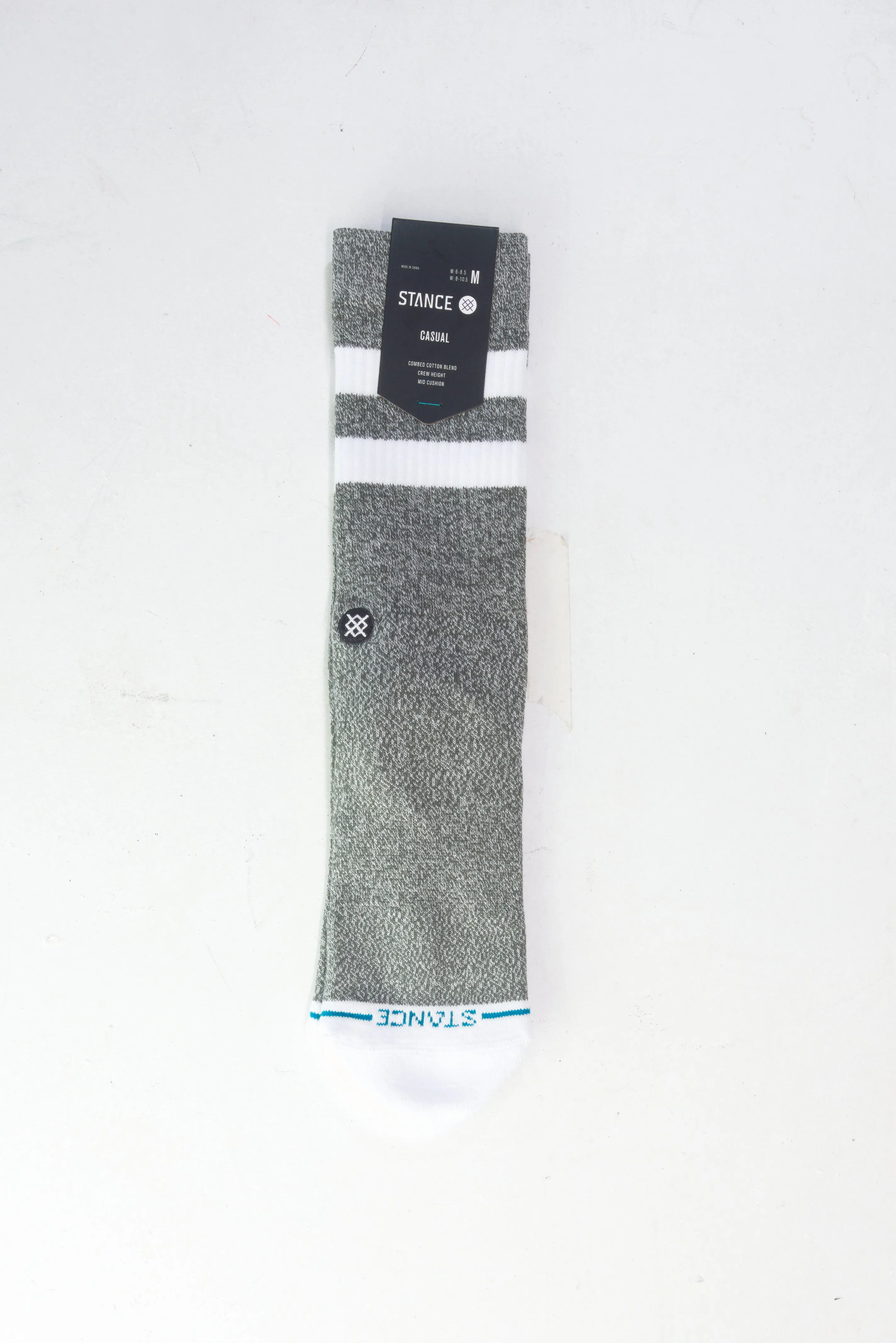 Stance - Joven Crew Sock - Grey / White