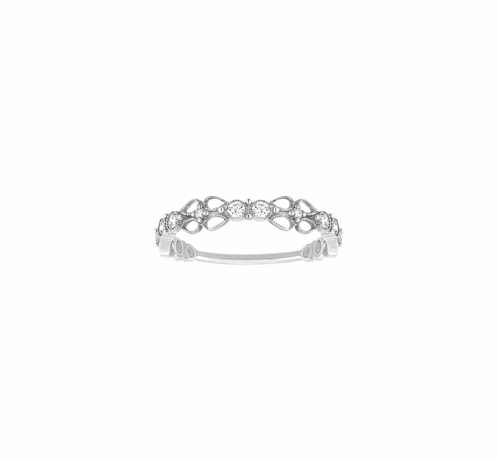 Stone Babylone Anneau Bague White Gold