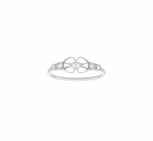 Stone Babylone Simple Ring White Gold