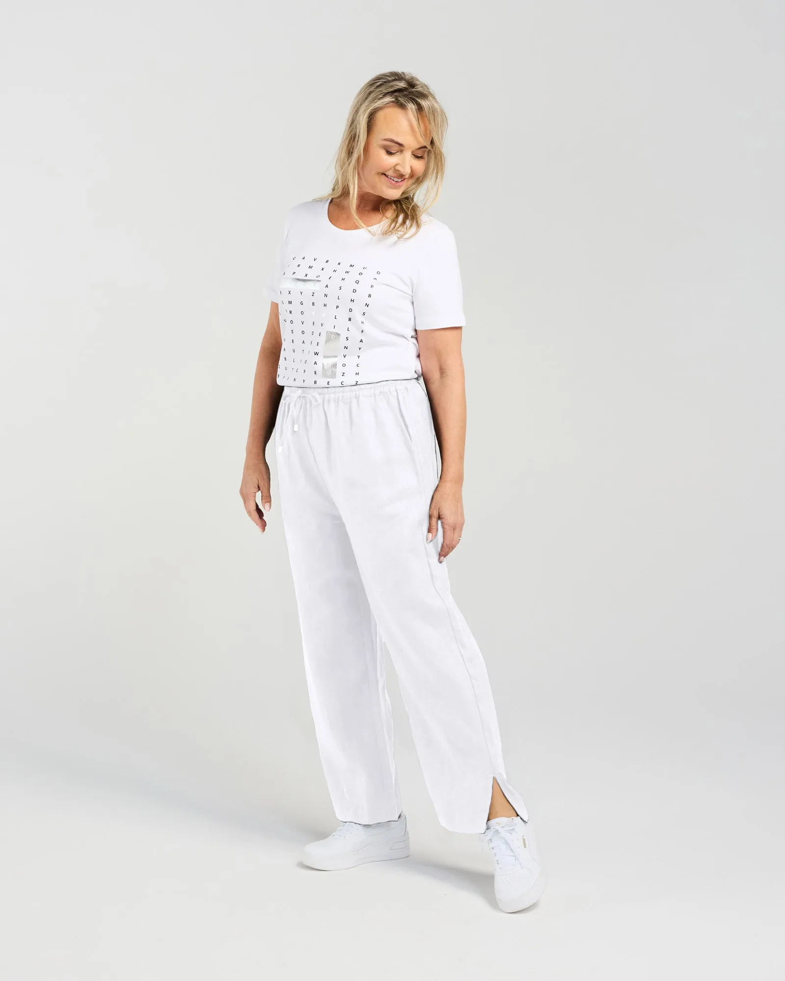Straight Leg Linen Pant